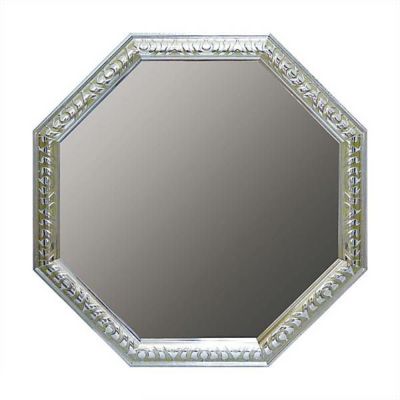 アンティーク 八角ミラー シルバー LLサイズ Mirror（壁掛け鏡）八角形 