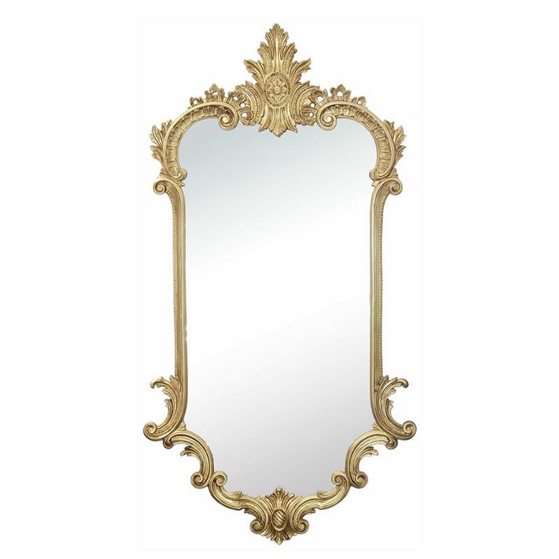 木彫壁掛け鏡 - 鏡
