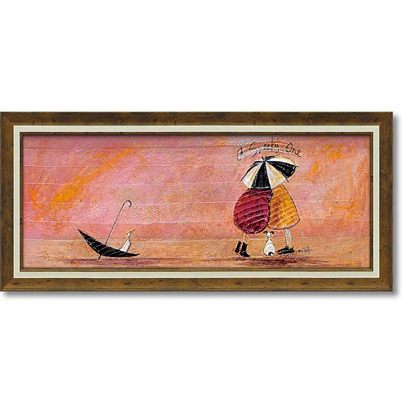 美品 サム・トフト 額付き 絵画 スニーキー ワン 樹脂加工 インテリア アート サム トフト「スニーキー ワン」Gel加工 絵画 インテリア 額入り