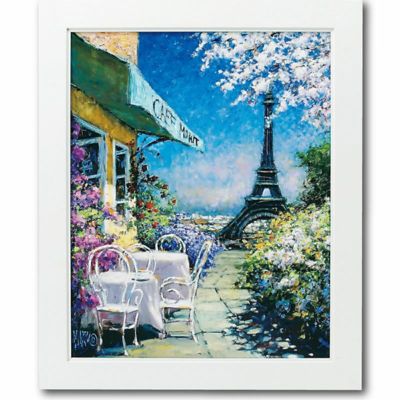 マルコ マヴロヴィッチ「 パリのカフェ 」Lサイズ Gel加工 絵画