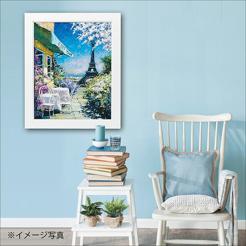 マルコ マヴロヴィッチ「 パリのカフェ 」Lサイズ Gel加工 絵画