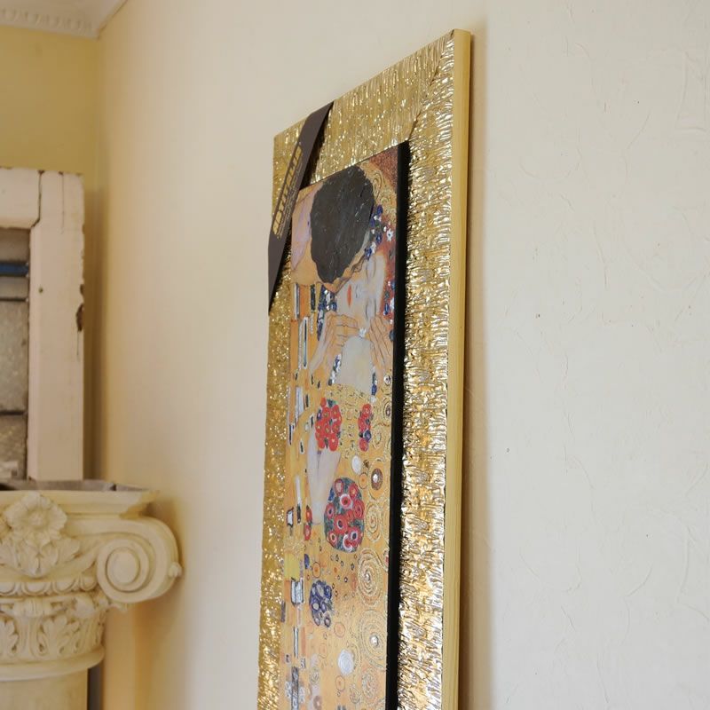 絵画 インテリア イタリア製 クリムト 画 接吻 The Kiss | 輸入家具 