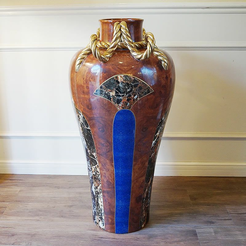 希少品 イタリア Marioni社 マリオー二 大花瓶 陶器 置物 オブジェ ビンテージ 花瓶
