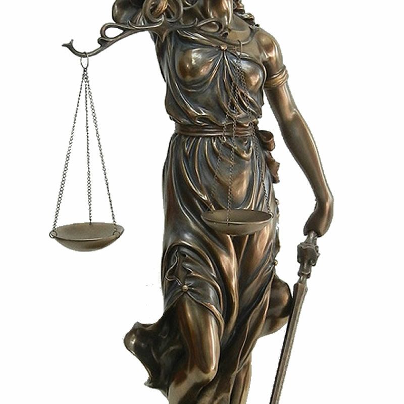 テミス像　アンティークブロンズ像　　　　　正義の女神　銅像　置物