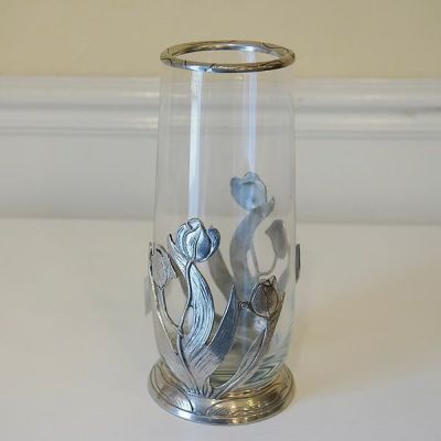 入手困難品 イタリアンアンティーク ピューター 花瓶 錫製 イタリア製 ...