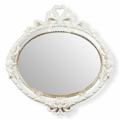 イタリア製 楕円形 ミラー アンティーク ミラー Mirror 壁掛け 鏡 ...