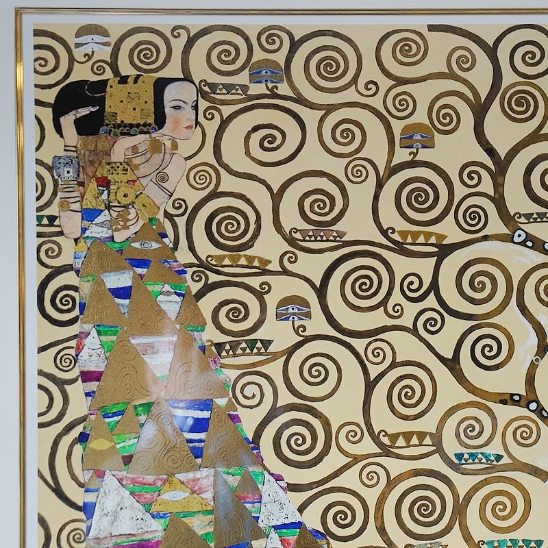 送料込みグスタフ・クリムト「生命の樹」複製版画■シルクスクリーン78✕57✕3 送料込みグスタフ・クリムト「生命の樹」複製版画□シルク