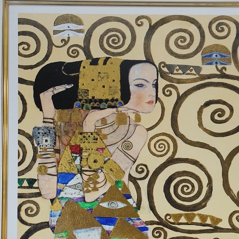 送料込みグスタフ・クリムト「生命の樹」複製版画■シルクスクリーン78✕57✕3 送料込みグスタフ・クリムト「生命の樹」複製版画□シルク