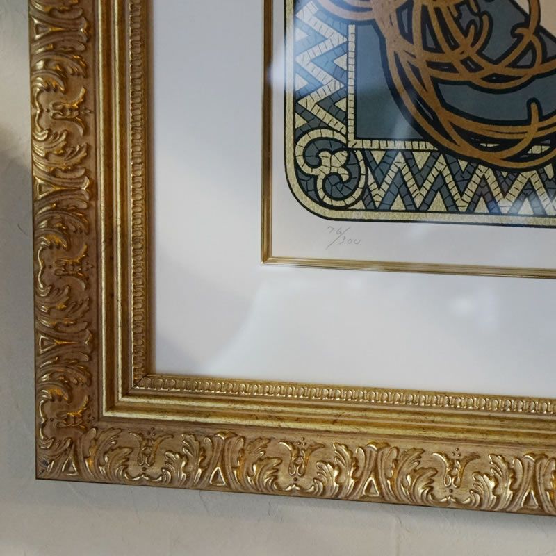 アルフォンス・ミュシャ画 「JOB」シルクスクリーン 世界限定 300 Alfons Mucha【送料無料】ビンテージ 絵画 インテリア