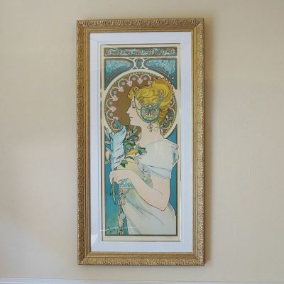 アルフォンス・ミュシャ画「 夢想 」シルクスクリーン 300枚 複製画 