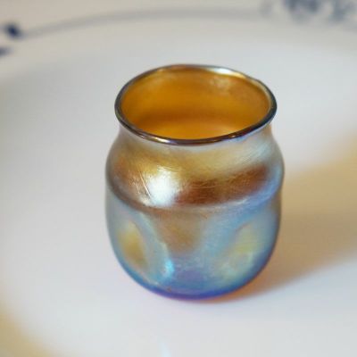 ヴィンテージ ティファニースタジオ ガラス瓶 ファブリルガラス 