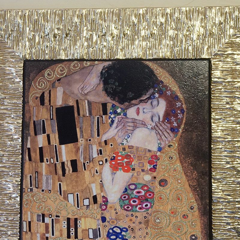 絵画 インテリア イタリア製 クリムト 画 接吻 The Kiss【送料