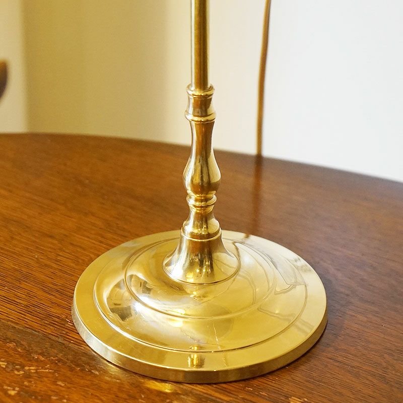 ヴィンテージ フランス製 ミューラー兄弟 テーブルランプ 1灯 真鍮磨き仕上げ ヴィトリフィカシオン彩 サインあり【送料無料】