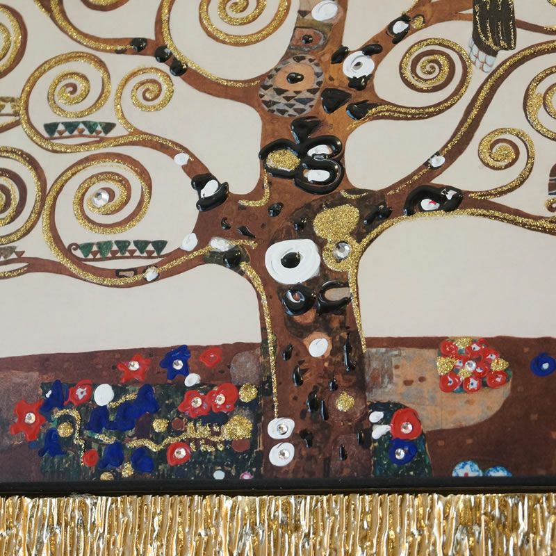 絵画 インテリア イタリア製 クリムト 画 生命の樹 The Tree of Life