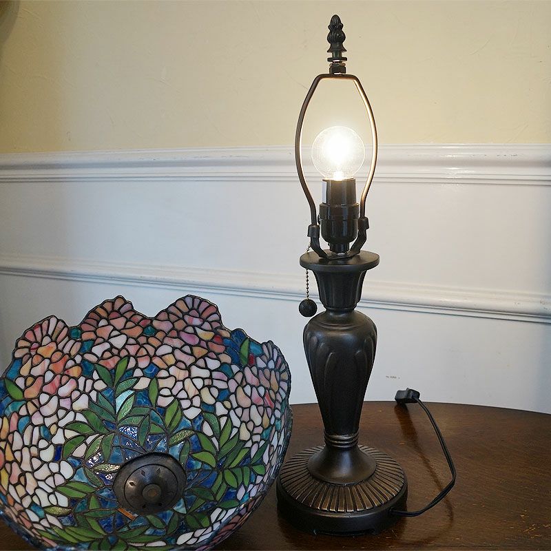 ステンドグラス ランプ 藤柄 オレンジフジ 限定品 シリアルナンバー付