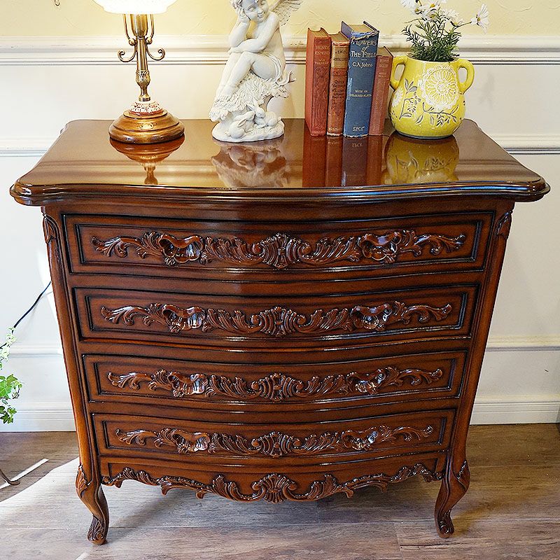 【アンティーク　イタリア製　4段　木製チェスト　】 楽天市場】イタリア家具 クラウディオ 4段チェスト ウォールナット