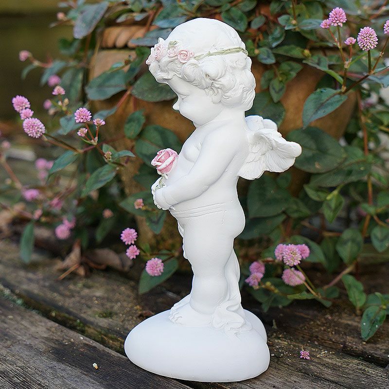 美品】天使 エンジェル 陶器 置物 インテリア 工芸品 美術品 A1416 美