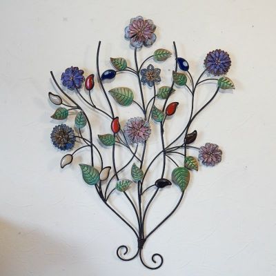 【おすすめ】 壁掛け 陶器 アイアン 壁飾り インテリア雑貨 ウォールデコ 花 絵画