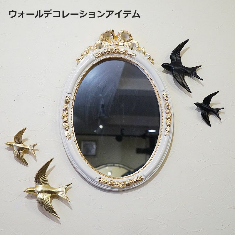 ウォールデコ ブラック バード Lサイズ 壁掛け おしゃれ 雑貨 輸入雑貨 クラシック アンティーク調