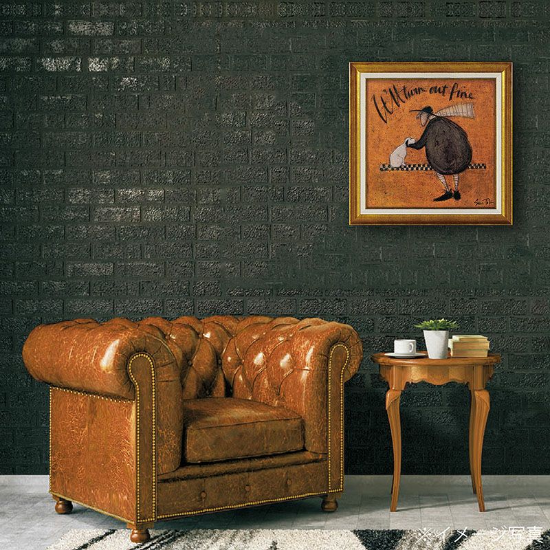 サムトフト 絵画 「 うまくいくさ 」 Sam Toft Gel加工 絵画 インテリア 壁掛け 絵画 額入り