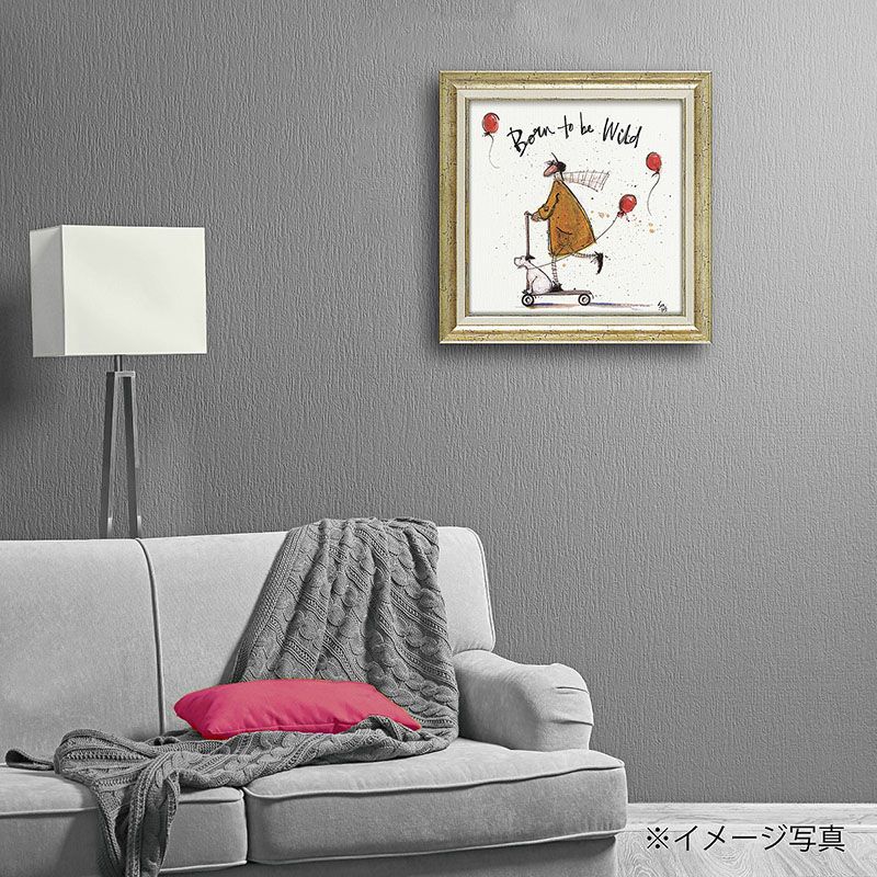 サムトフト 絵画 「 ワイルドでいこう！ 」 Sam Toft Gel加工 絵画 インテリア 壁掛け 絵画 額入り