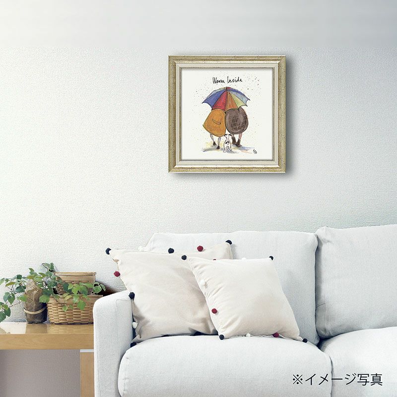 サムトフト 絵画 「 あたたかい 」 Sam Toft Gel加工 絵画 インテリア 壁掛け 絵画 額入り