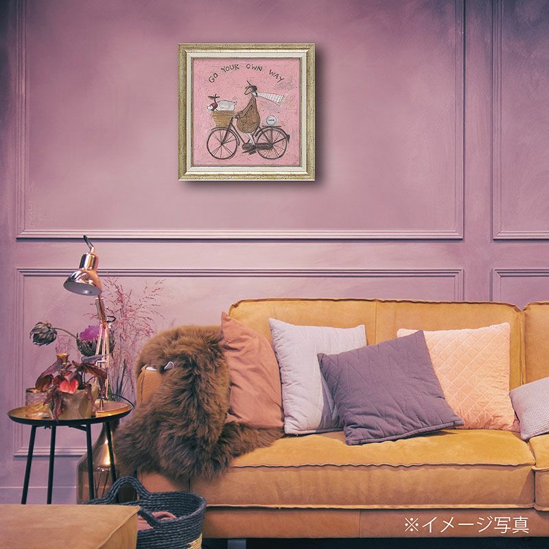 サムトフト 絵画 「 あなたの道を行く 」 Sam Toft Gel加工 絵画 インテリア 壁掛け 絵画 額入り