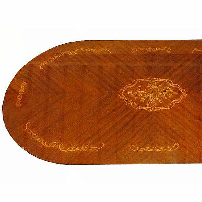 ダイニングテーブル アンティーク 165 オーバル 楕円 象嵌 Malina Cassili マリナカッシーリ 組立品