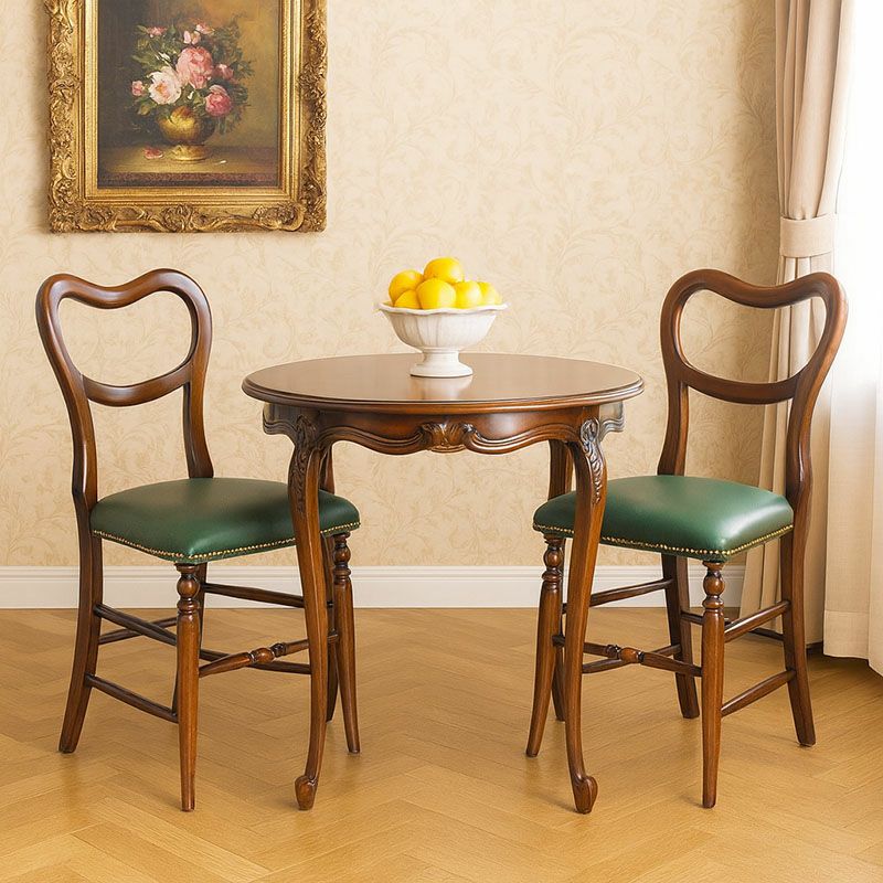 ダイニング3点セット 丸 アンティーク 75 ダイニングテーブルセット 丸 Malina Cassili マリナカッシーリ 組立品