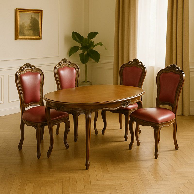 ダイニング5点セット チェア テーブル 165 オーバル 楕円 象嵌 Malina Cassili マリナカッシーリ 組立品