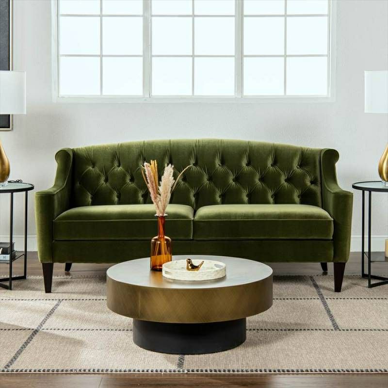 ジェニファーテイラー ソファ 3人掛け ソファー ベロア オリーブグリーン KEN V036 Jennifer Taylor アメリカ家具 ソファ ファブリック 布張り