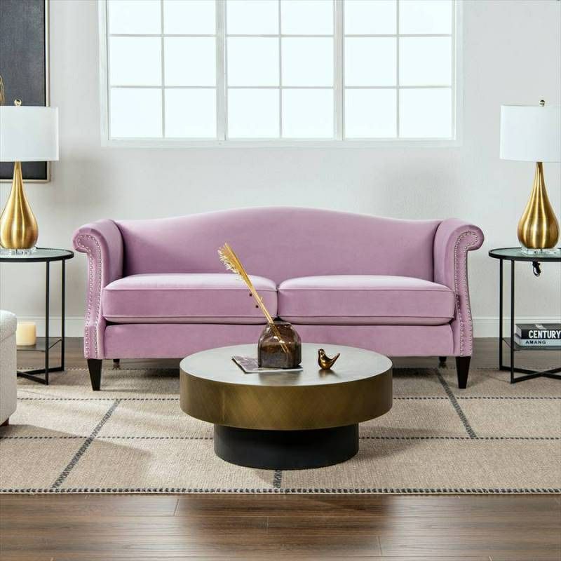 ジェニファーテイラー ソファ 3人掛け ソファー ベロア ラベンダー Elaine 952 Jennifer Taylor アメリカンスタイル ファブリック 布張り